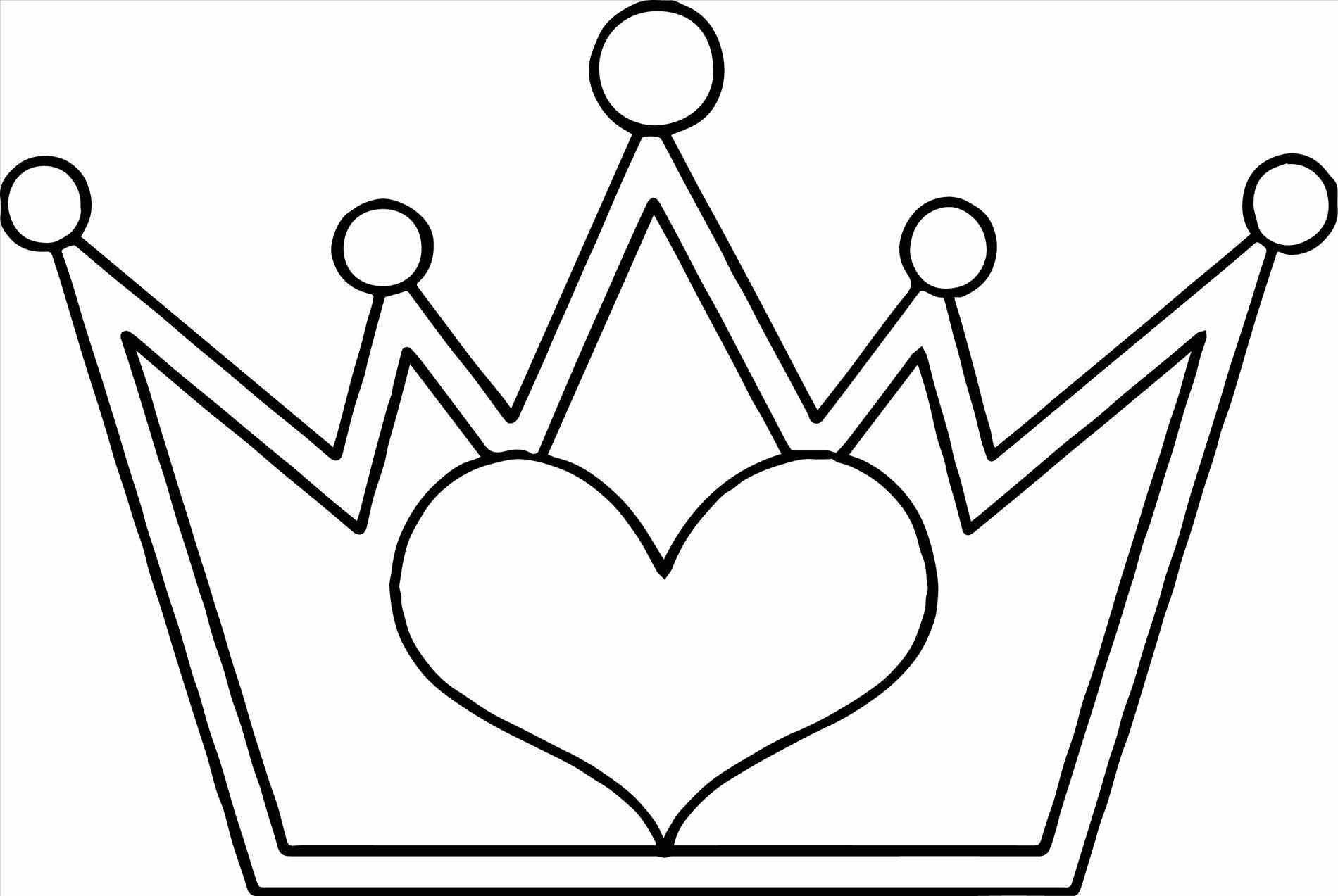 Coloriage Couronne Avec Un Cœur - Couronne à imprimer