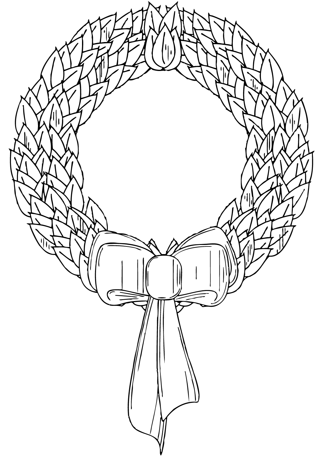Coloriage Couronne De Noël Facile Et Simple - Noël à imprimer