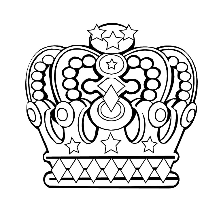 Coloriage Couronne Des Rois - Janvier à imprimer
