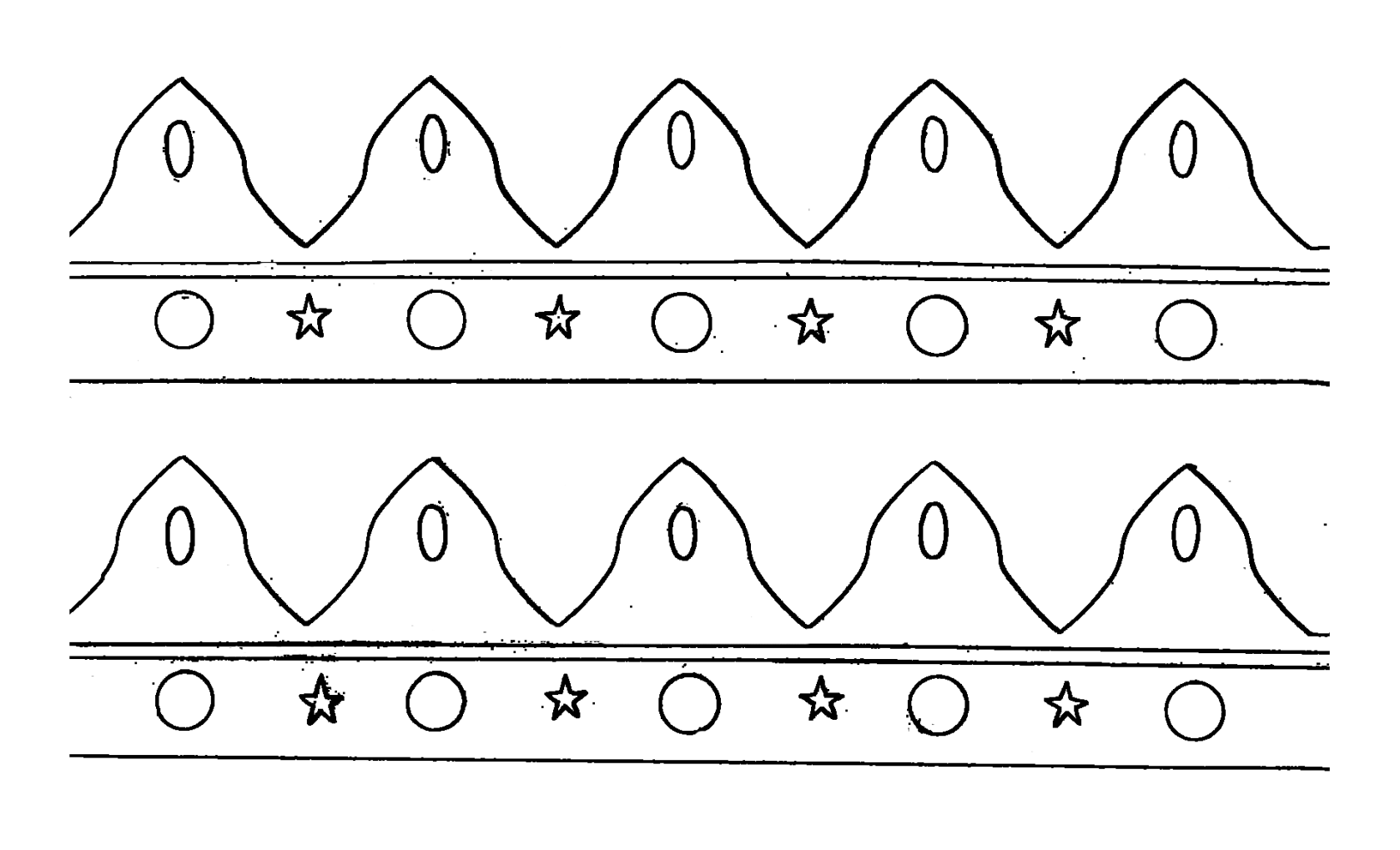 Coloriage Couronne festive de l'Épiphanie à motifs - Galette des rois à imprimer