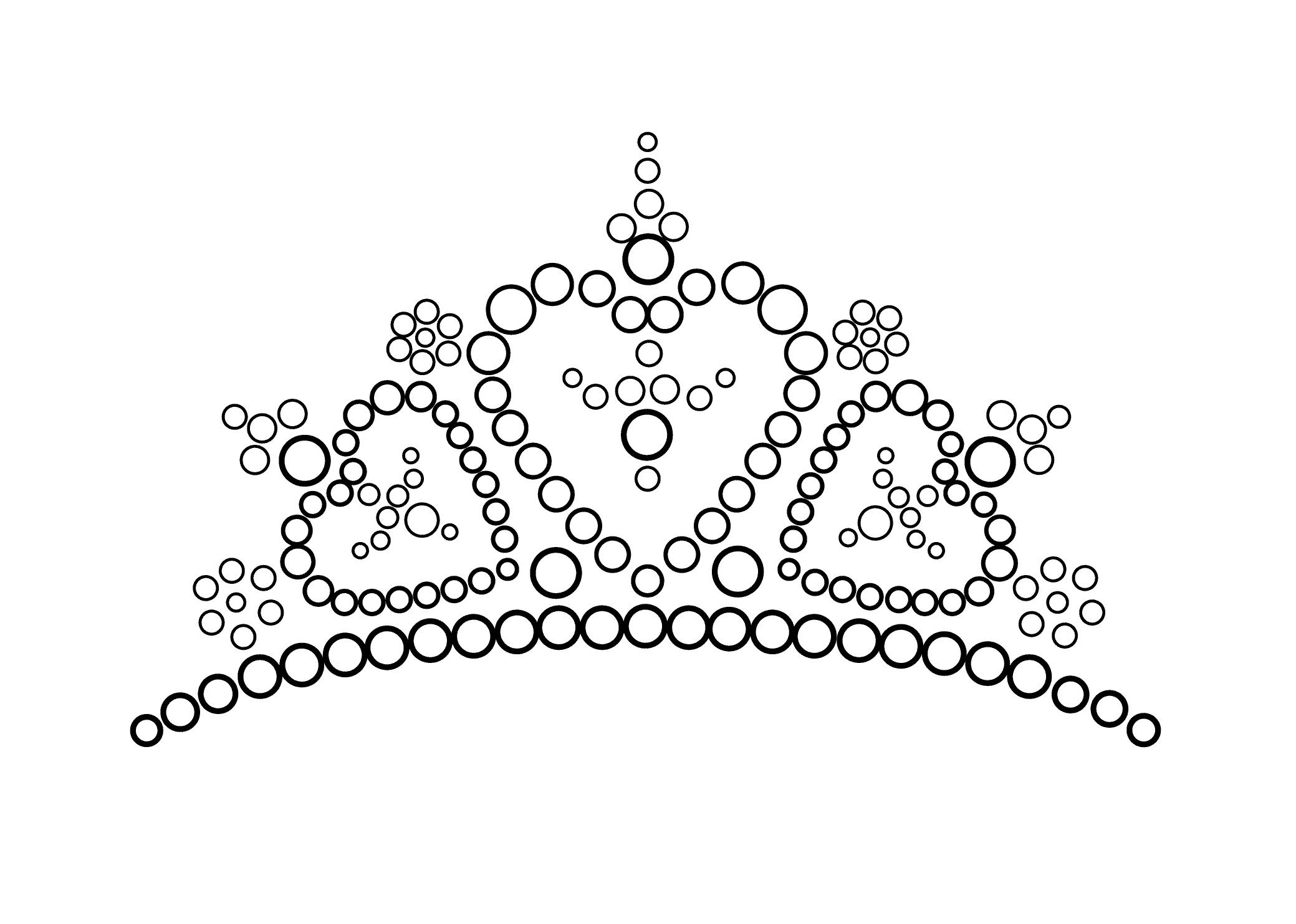 Coloriage Couronne Princesse Cœurs Amour - Couronne à imprimer