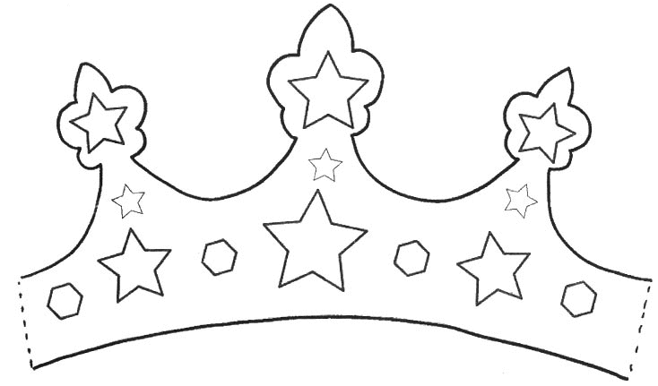 Coloriage Couronne Princesse Étoiles - Couronne à imprimer