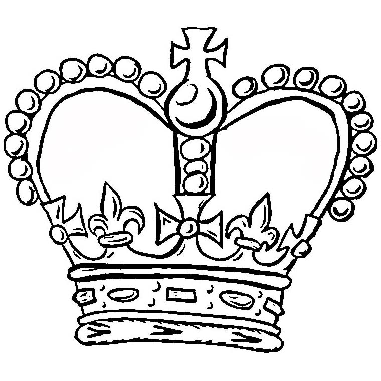 Coloriage Couronne Roi Chef D'État - Galette des rois à imprimer