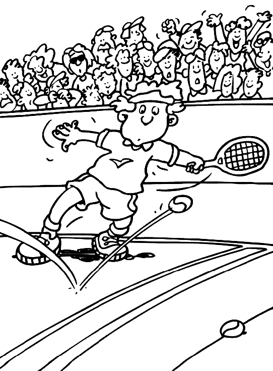 Coloriage Court De Tennis - Tennis à imprimer