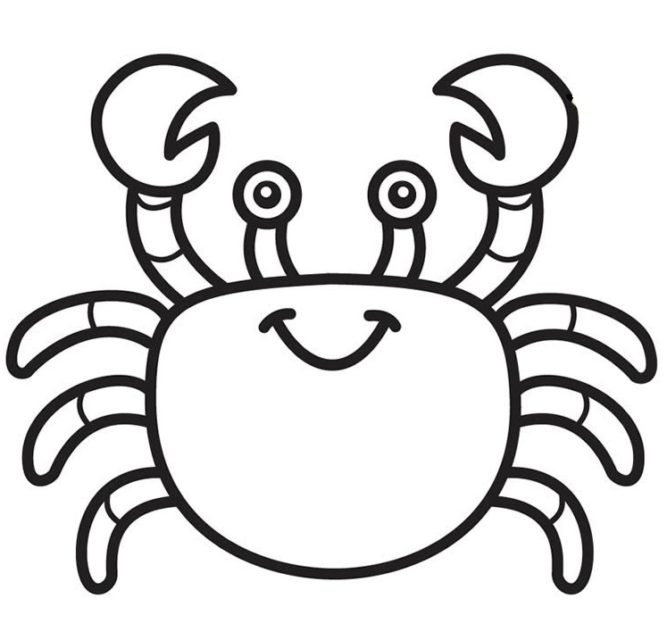 Coloriage Crabe Facile Maternelle - Crabe à imprimer