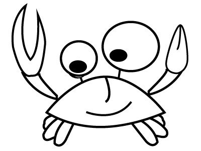 Coloriage Crabe Facile Simple - Crabe à imprimer