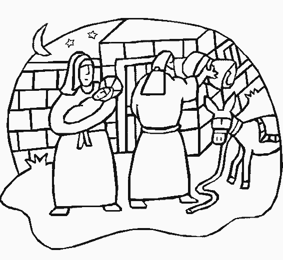 Coloriage Creche Noël Jesus - Noël à imprimer