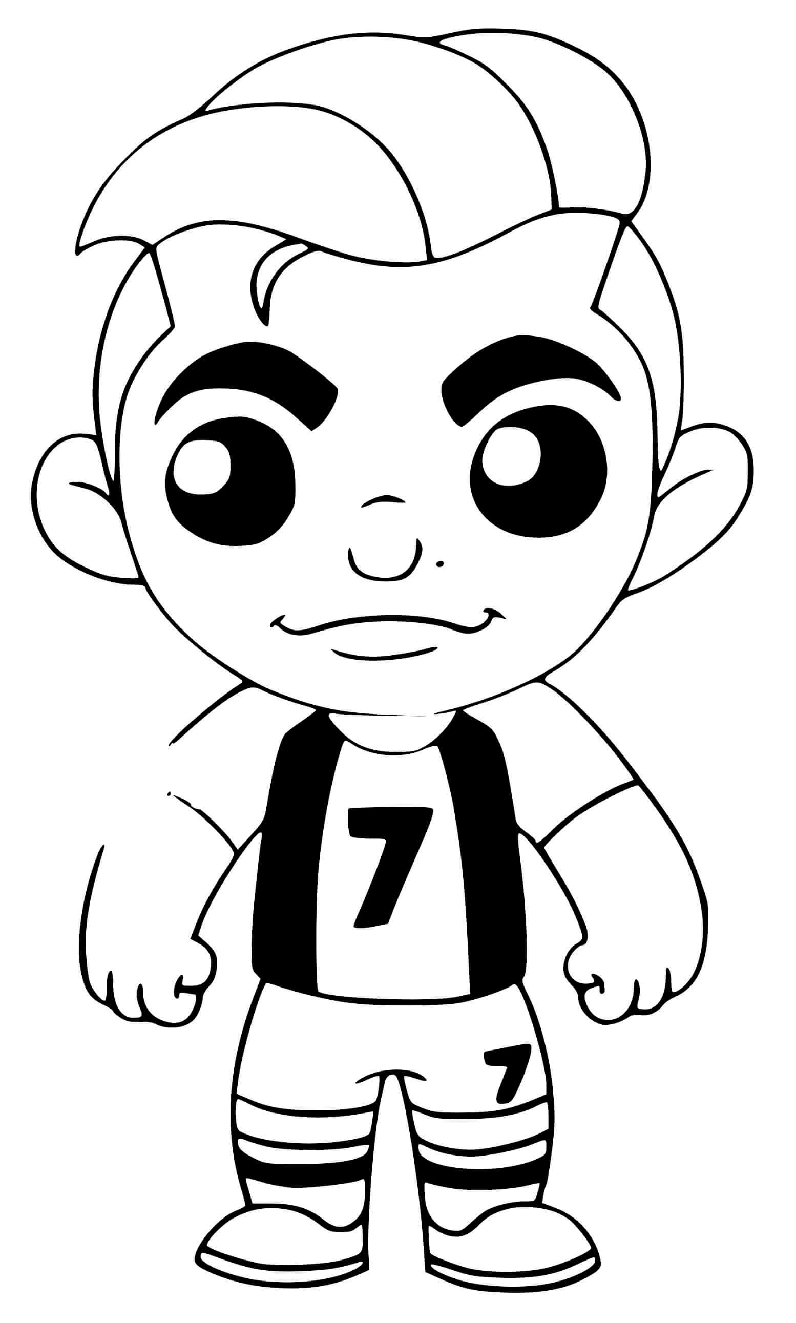 Coloriage Cristiano Ronaldo Juventus - Foot à imprimer
