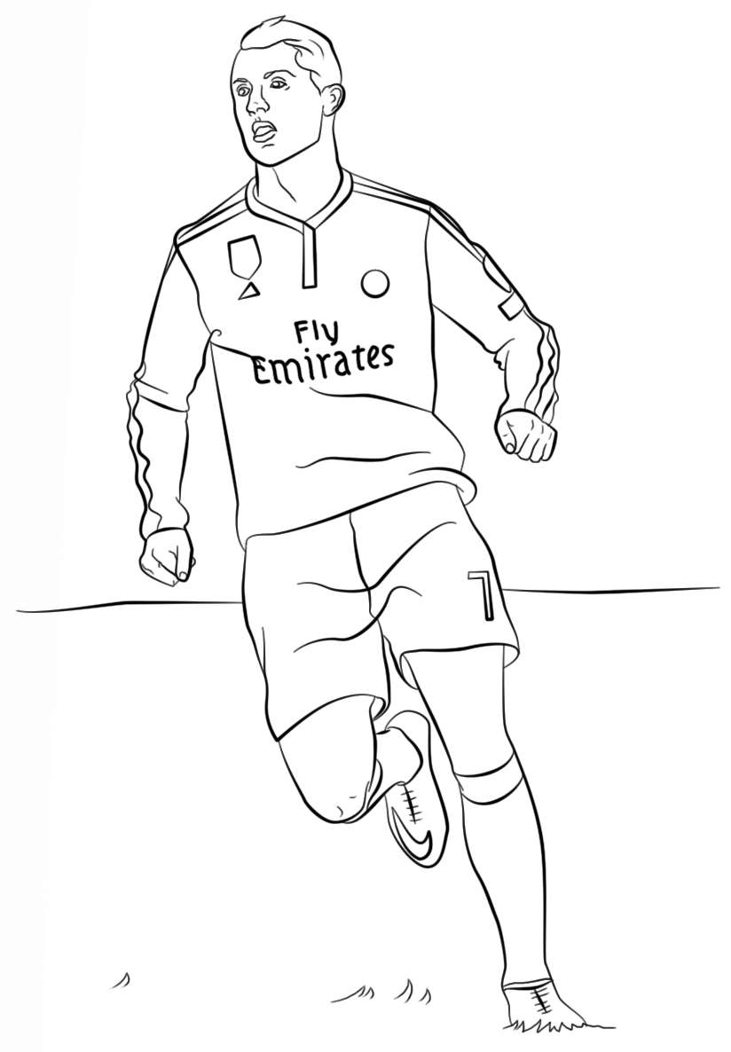Coloriage Cristiano Ronaldo Foot Football - Foot à imprimer
