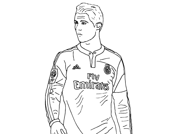 Coloriage Cristiano Ronaldo Real Madrid Espagne Équipe De Foot - Ronaldo à imprimer