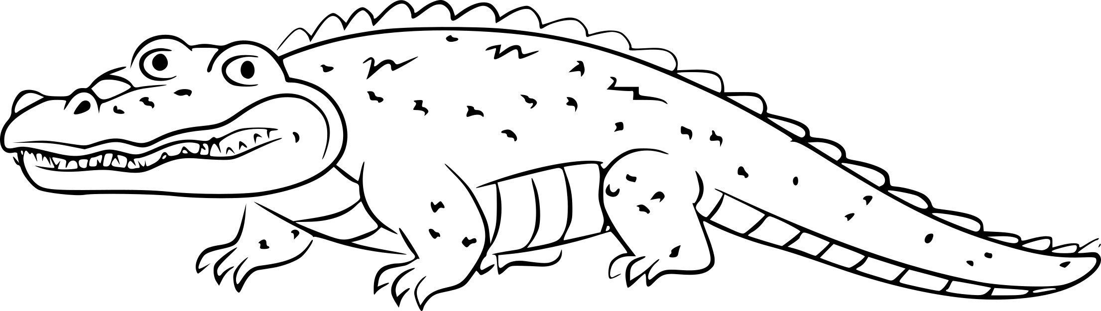 Coloriage Crocodile Alligator Lespitous - Crocodile à imprimer