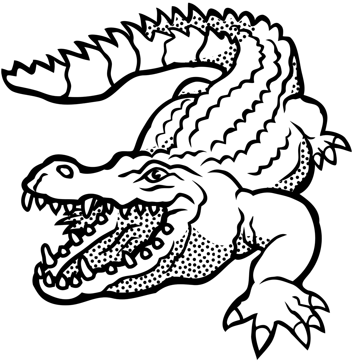 Coloriage Crocodile Américain Vitesse 29 Kmh - Crocodile à imprimer