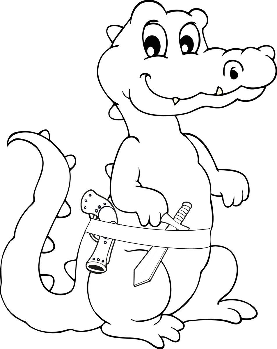Coloriage Crocodile Du Nil Vitesse 35 Kmh - Crocodile à imprimer