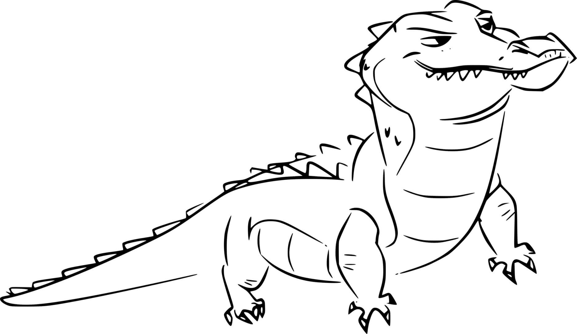 Coloriage Crocodile de La Garde du Roi Lion - La Garde du Roi lion à imprimer