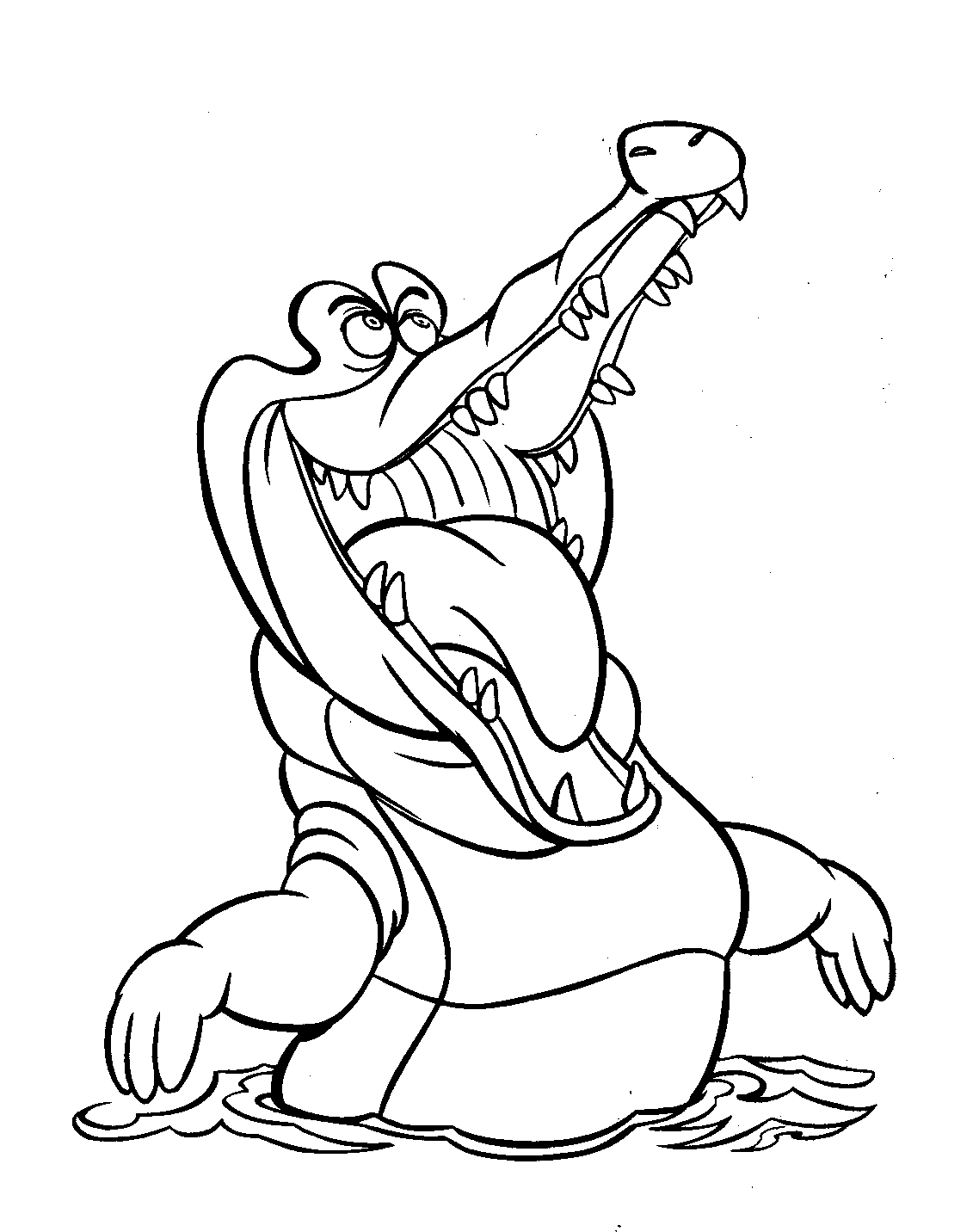 Coloriage Le Crocodile Maléfique de Peter Pan - Peter pan à imprimer
