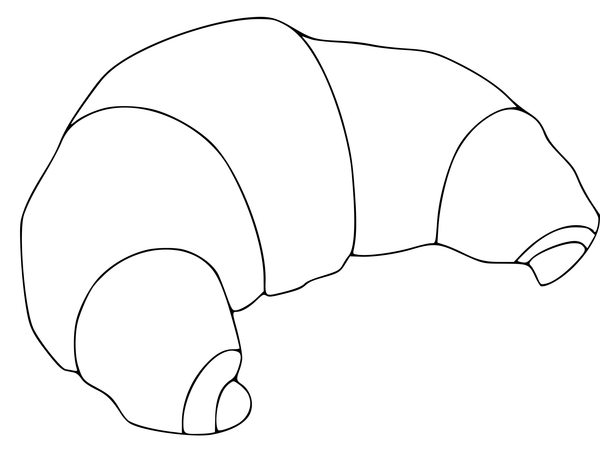 Coloriage Croissant - Maternelle à imprimer