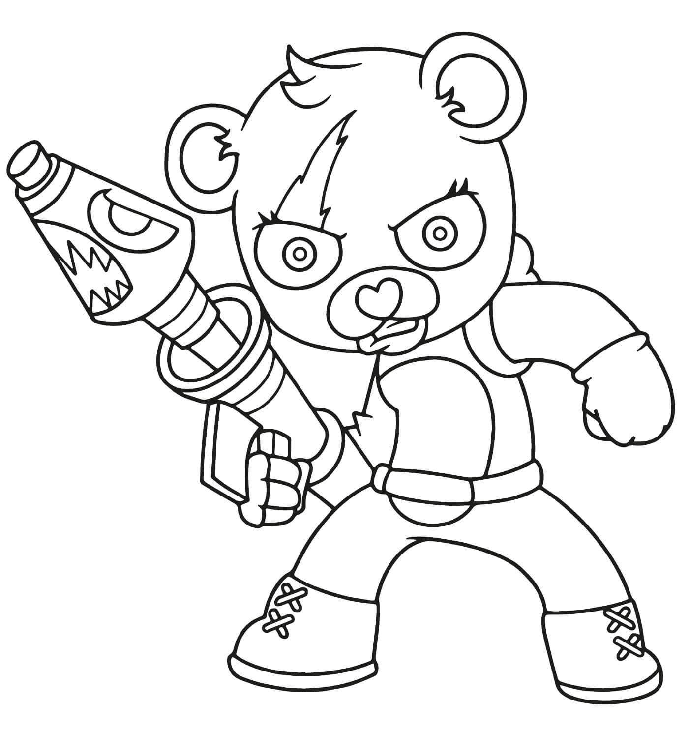 Coloriage Cuddle Team Leader Missile - Fortnite à imprimer