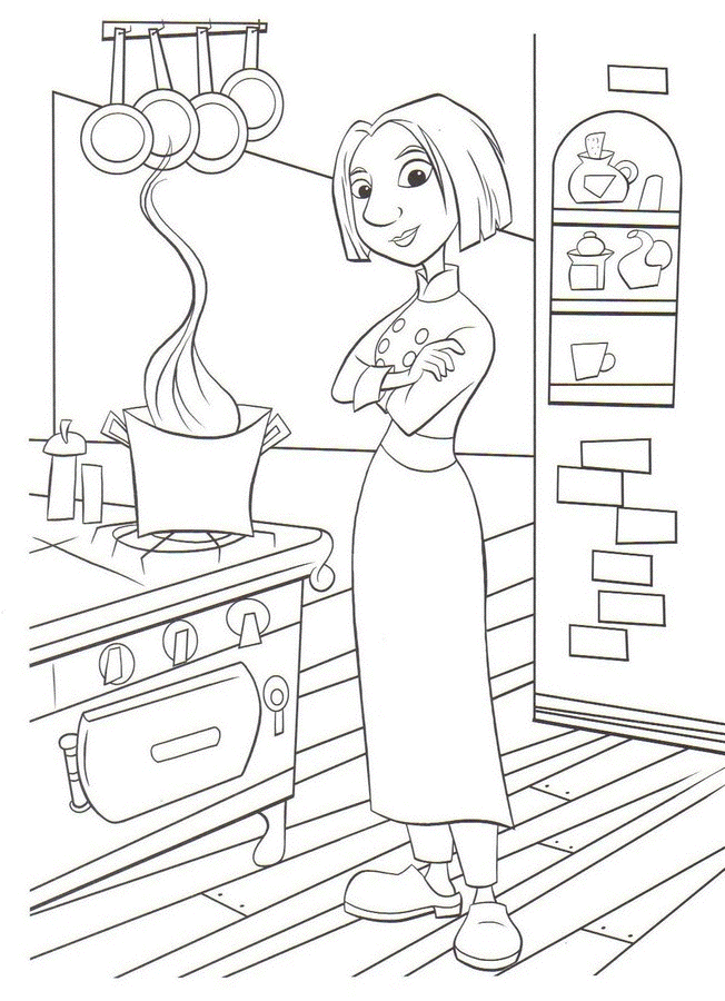Coloriage Cuisine Ratatouille - Ratatouille à imprimer