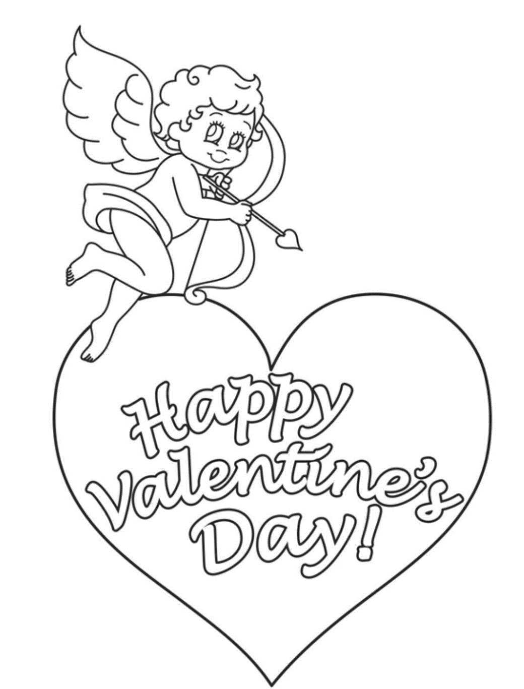 Coloriage Cupidon pour la Saint-Valentin - Cupidon à imprimer