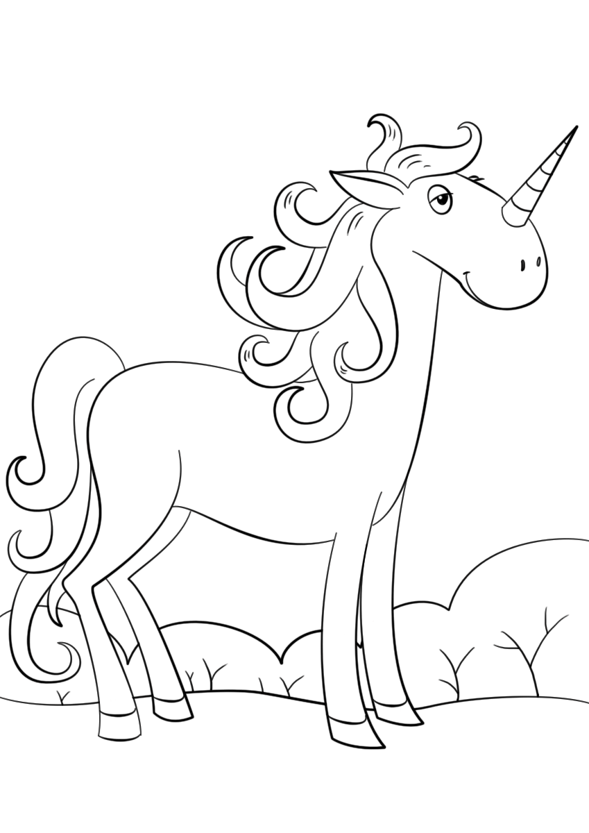 Coloriage Cute Cartoon Licorne By Lena London - Licorne à imprimer