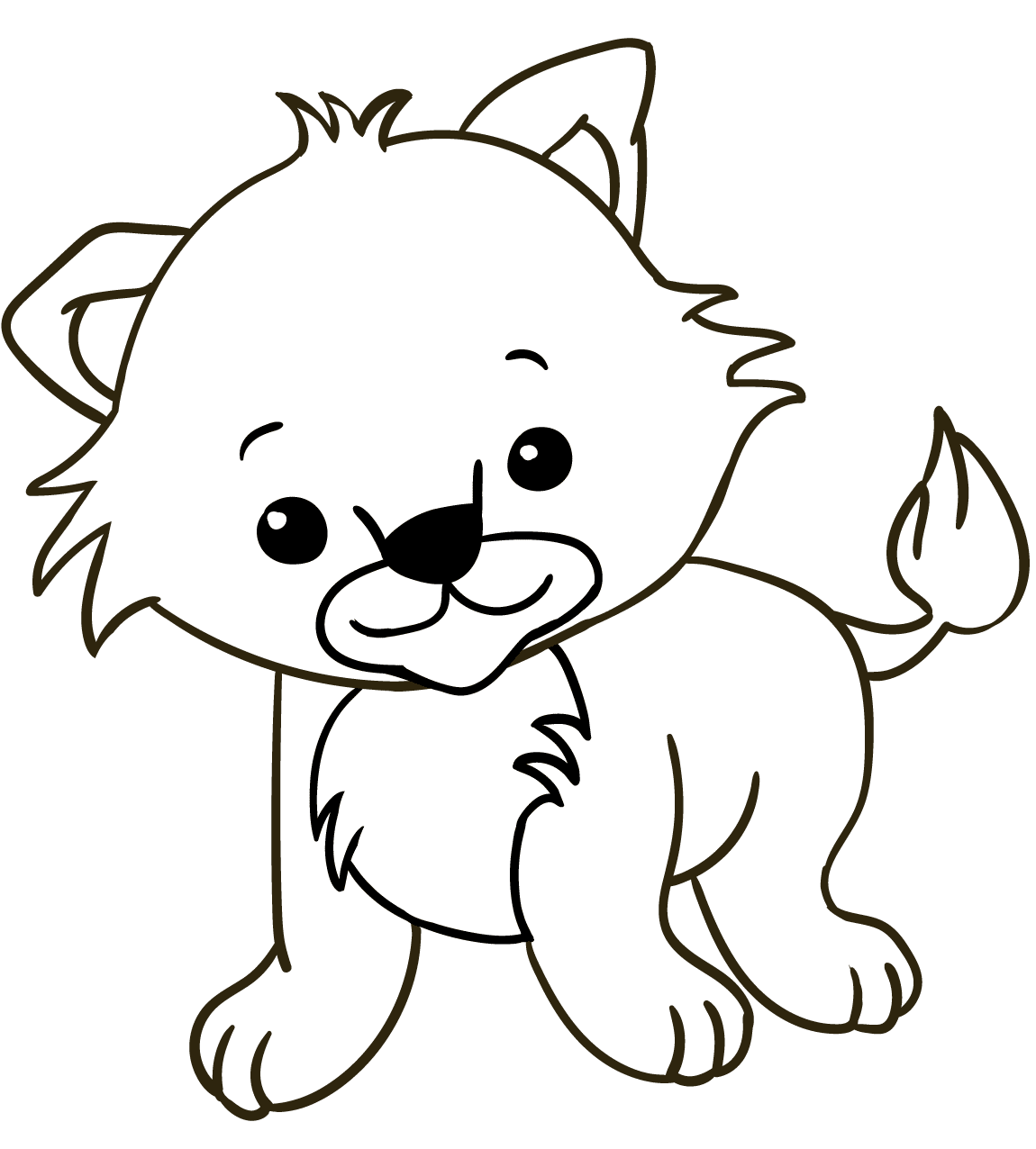 Coloriage Petit Lionceau Adorable - Lion à imprimer