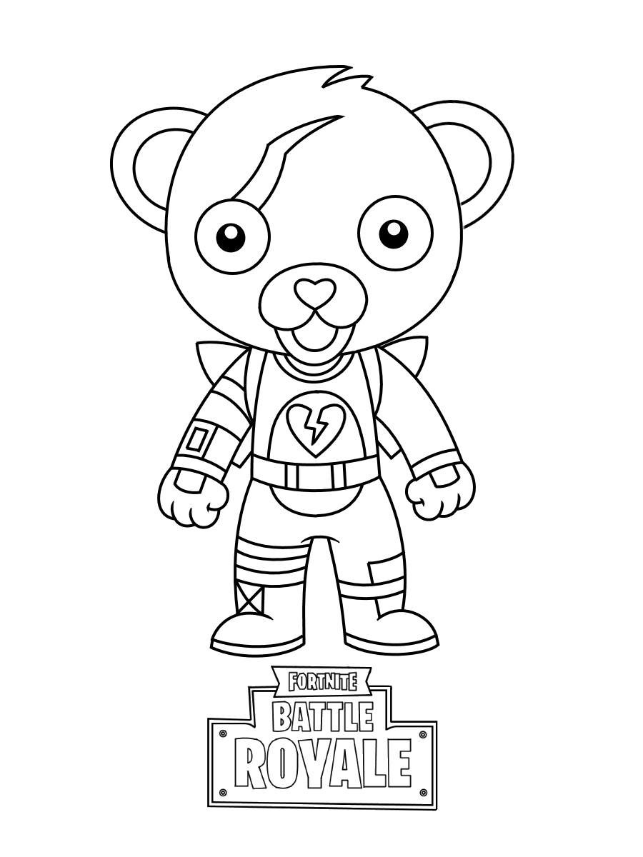 Coloriage Cuddle Team Leader Fortnite Mignon - Fortnite à imprimer