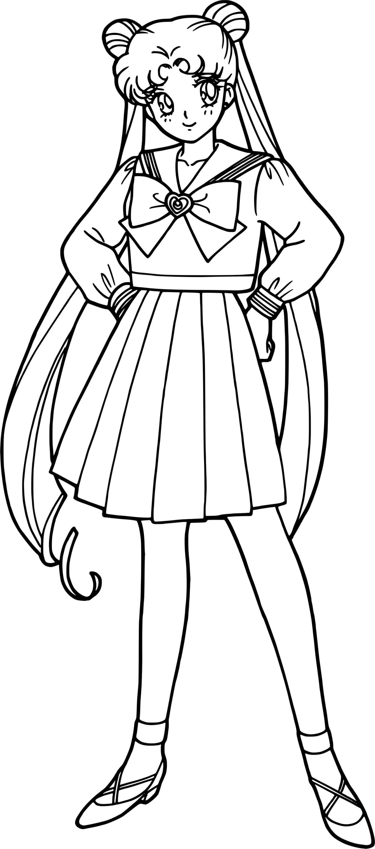 Coloriage Sailor Moon Princesse Mignonne - Sailor moon à imprimer