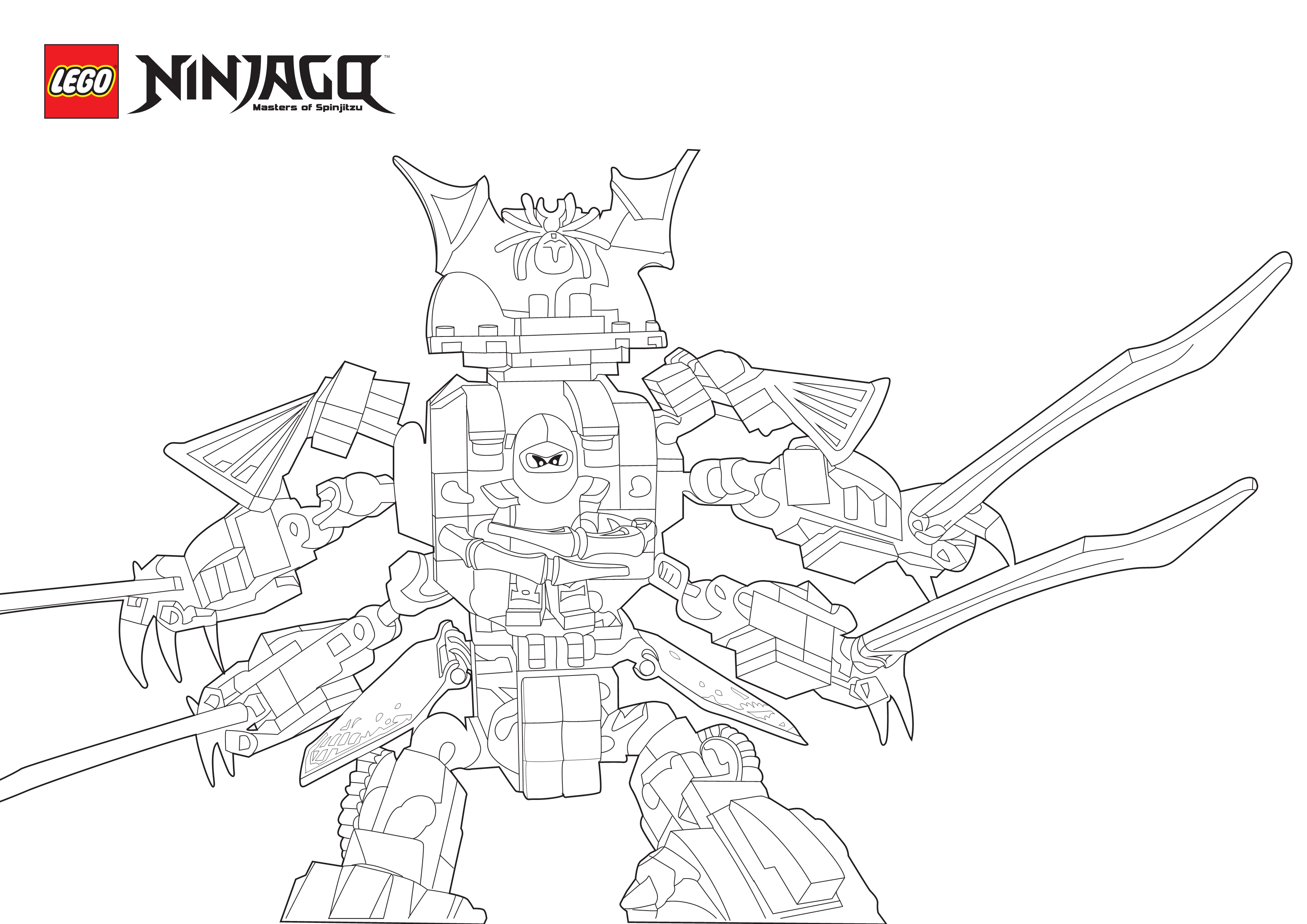 Coloriage Cyren Ninjago Dans Un Samurai Monstre - Ninjago à imprimer