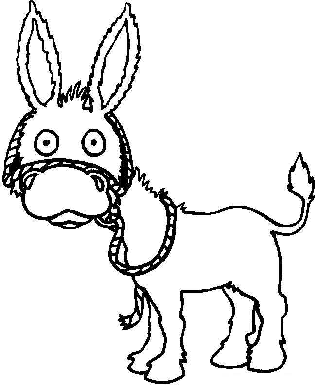 Coloriage D'Un Âne - Animaux à imprimer