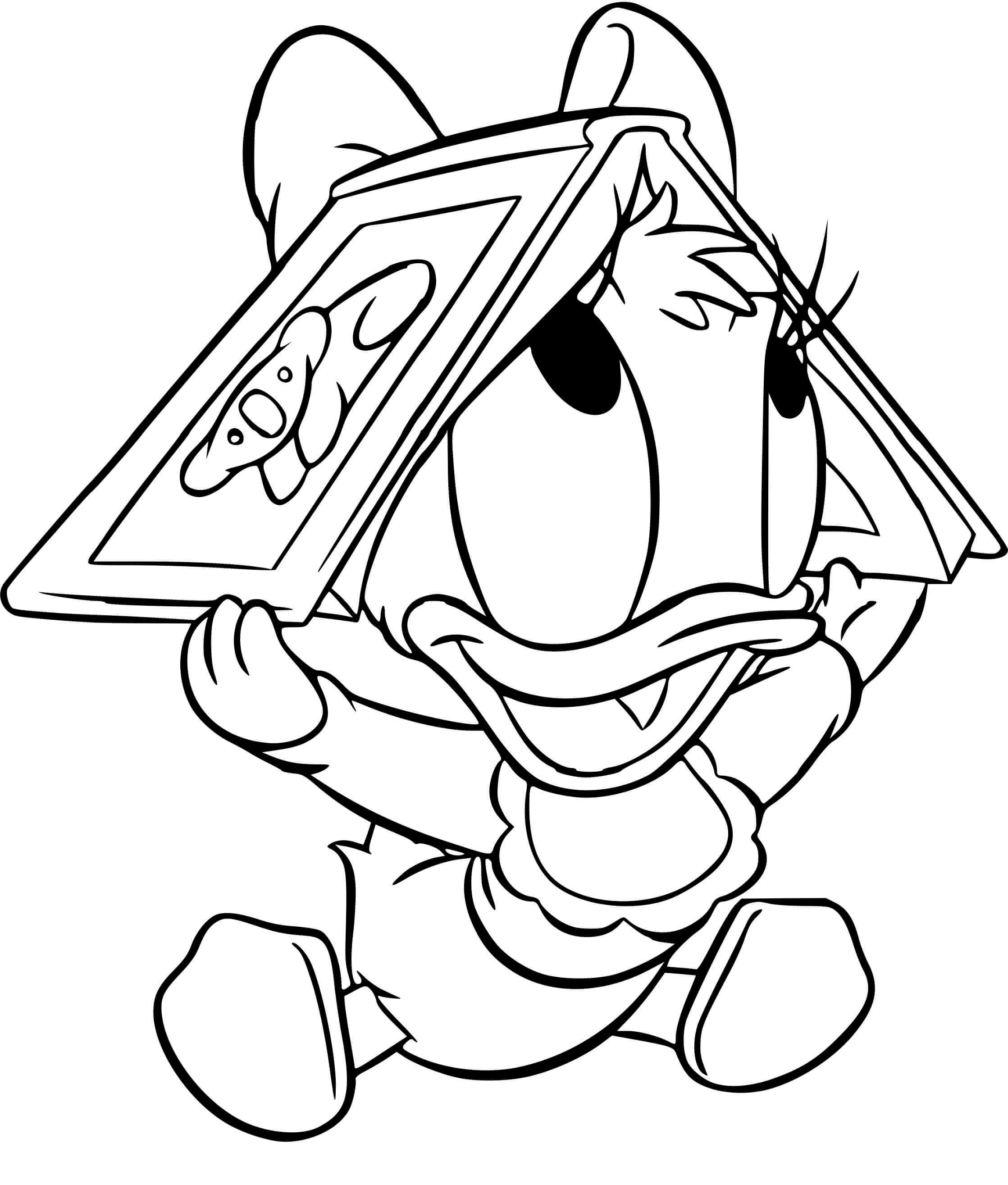 Coloriage Daisy Duck Bébé Adorable - Disney bébé à imprimer