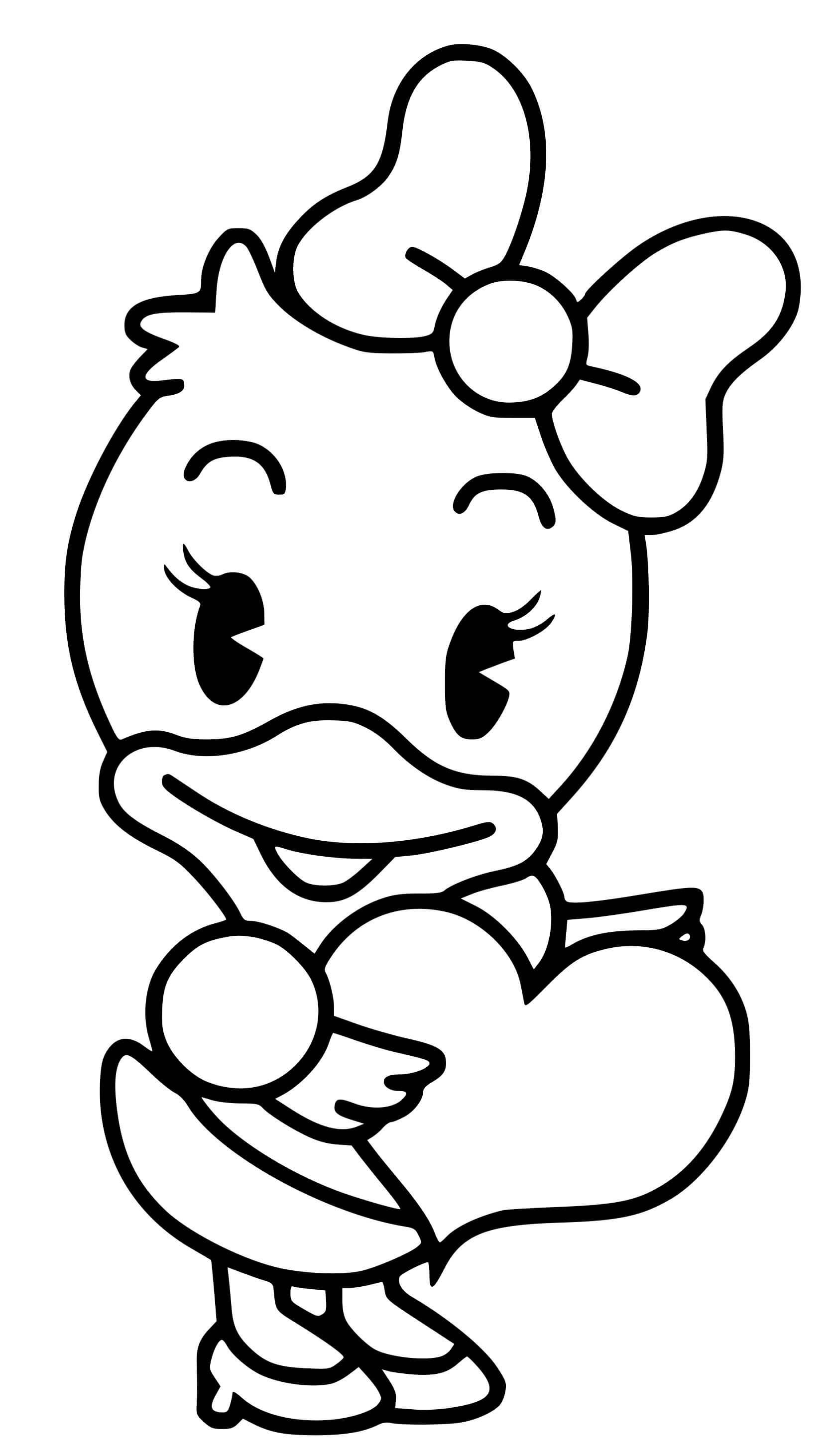 Coloriage Bébé Daisy Mignonne - Kawaii Disney - Kawaii disney à imprimer