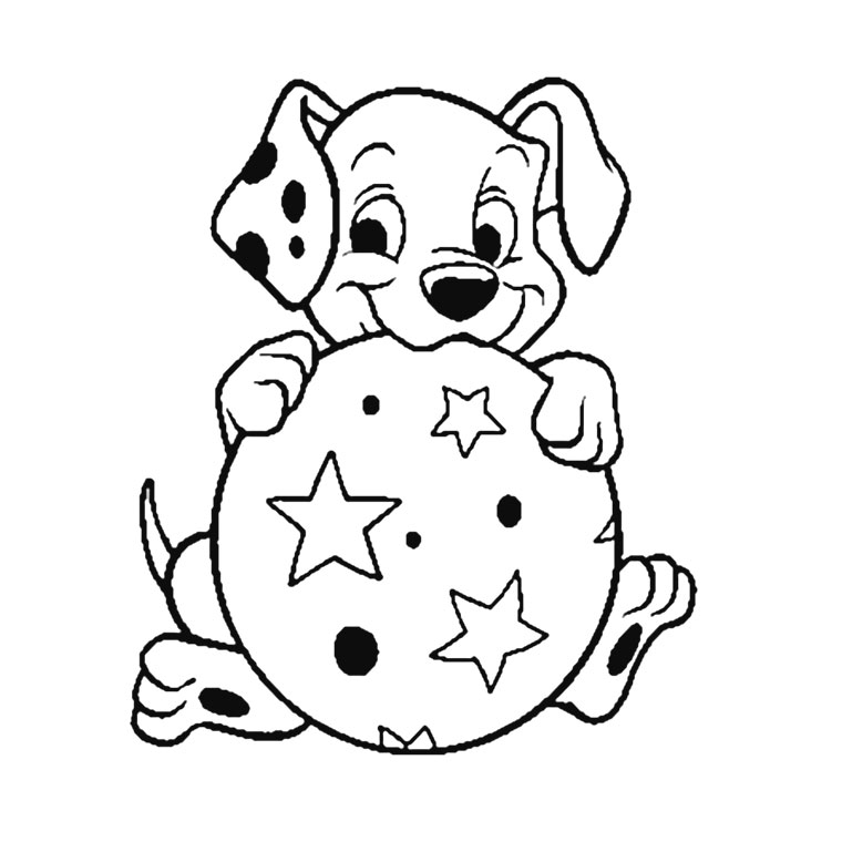 Coloriage Dalmatien Chiot - Chien à imprimer