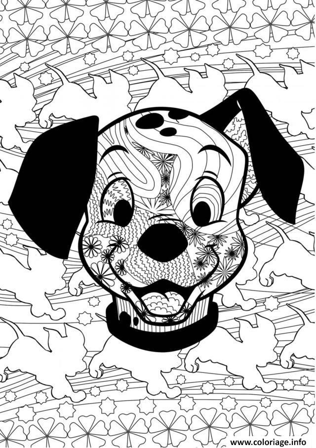 Coloriage Dalmatien De Disney Adulte - Disney adulte à imprimer