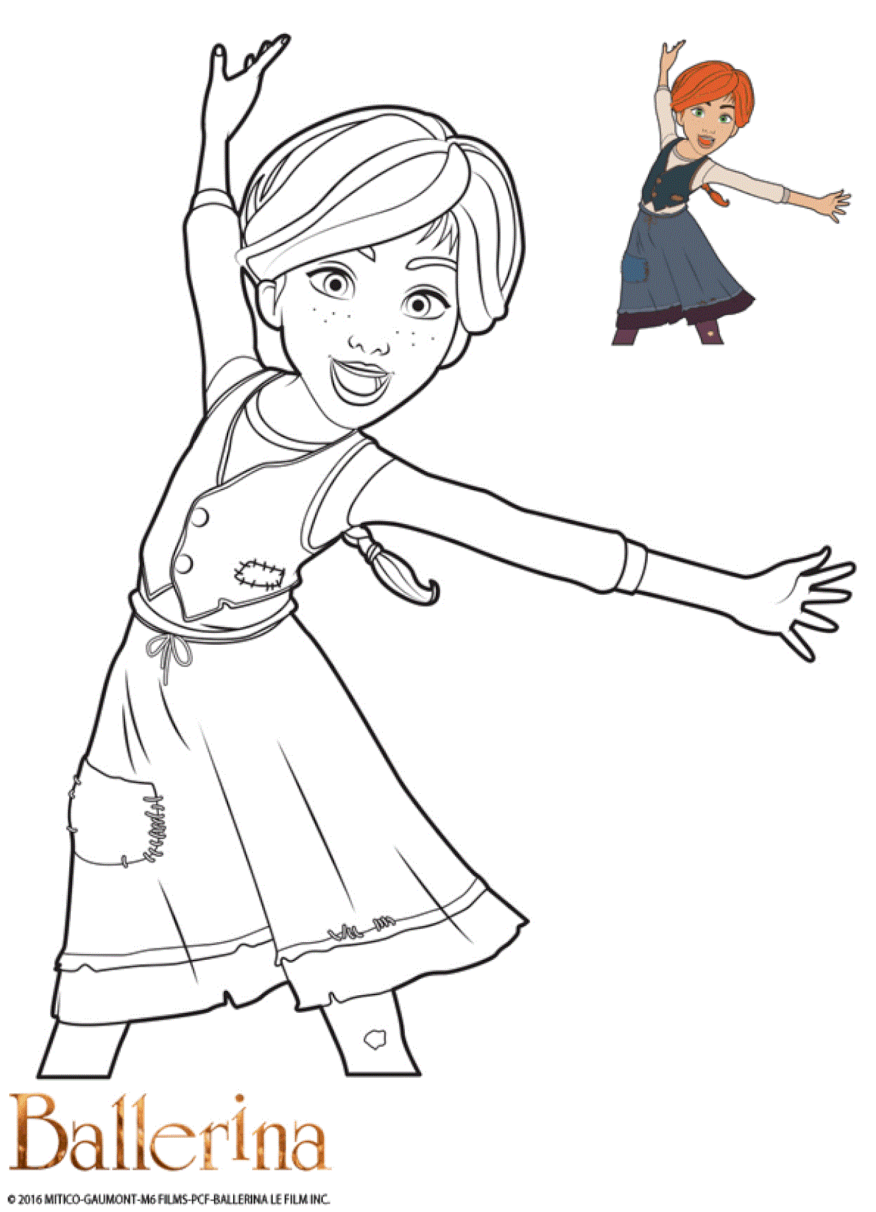 Coloriage Danseuse Ballerina - Danseuse à imprimer