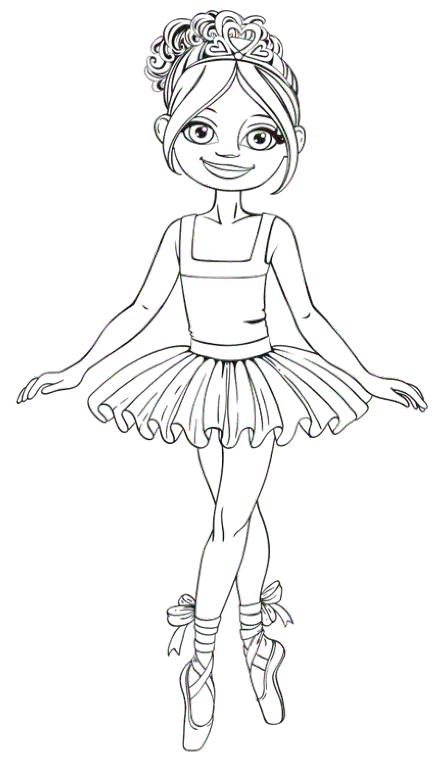 Coloriage Danseuse Ballet Classique - Danseuse à imprimer