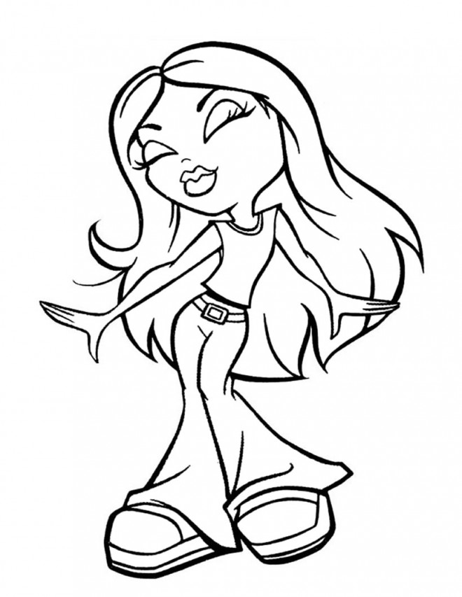 Coloriage Danseuse Hip Hop - Danseuse à imprimer