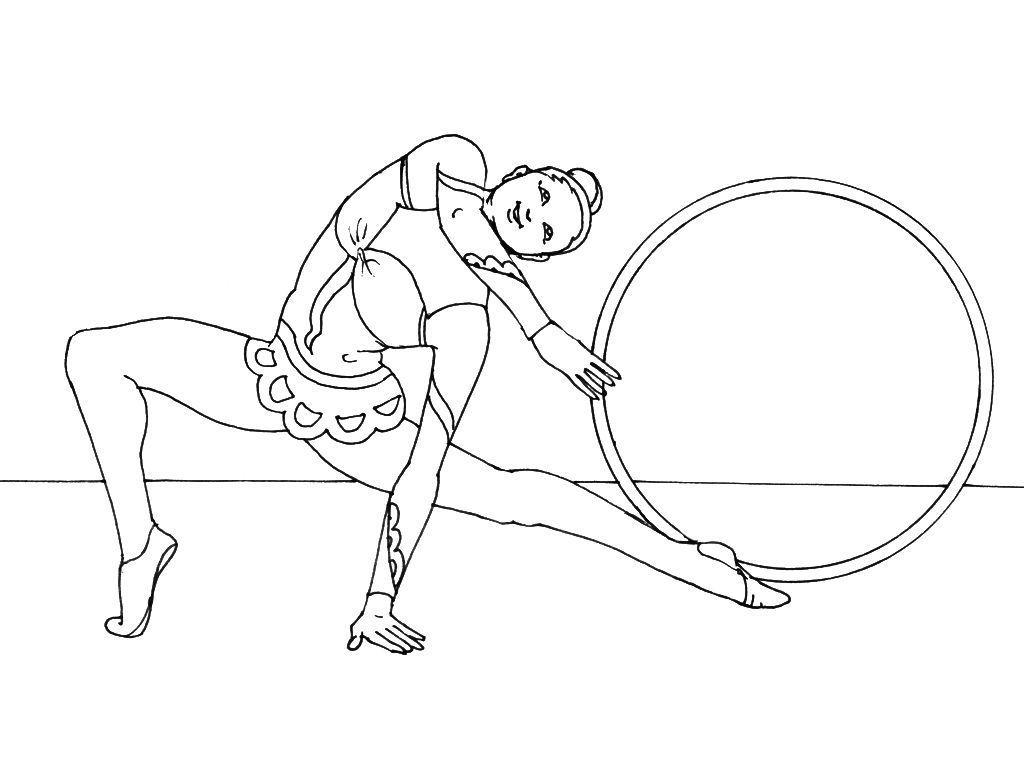 Coloriage Danseuse Olympique Circle - Danseuse à imprimer