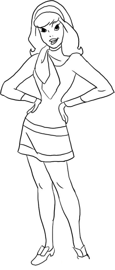 Coloriage Daphne Scoobidou - Scooby doo à imprimer