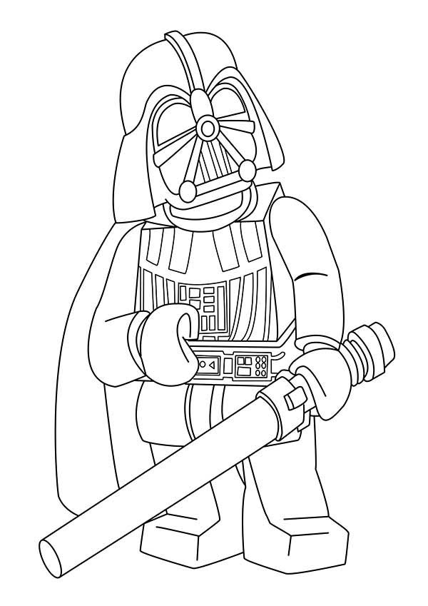Coloriage Dark Vador Lego Star Wars - Star wars à imprimer