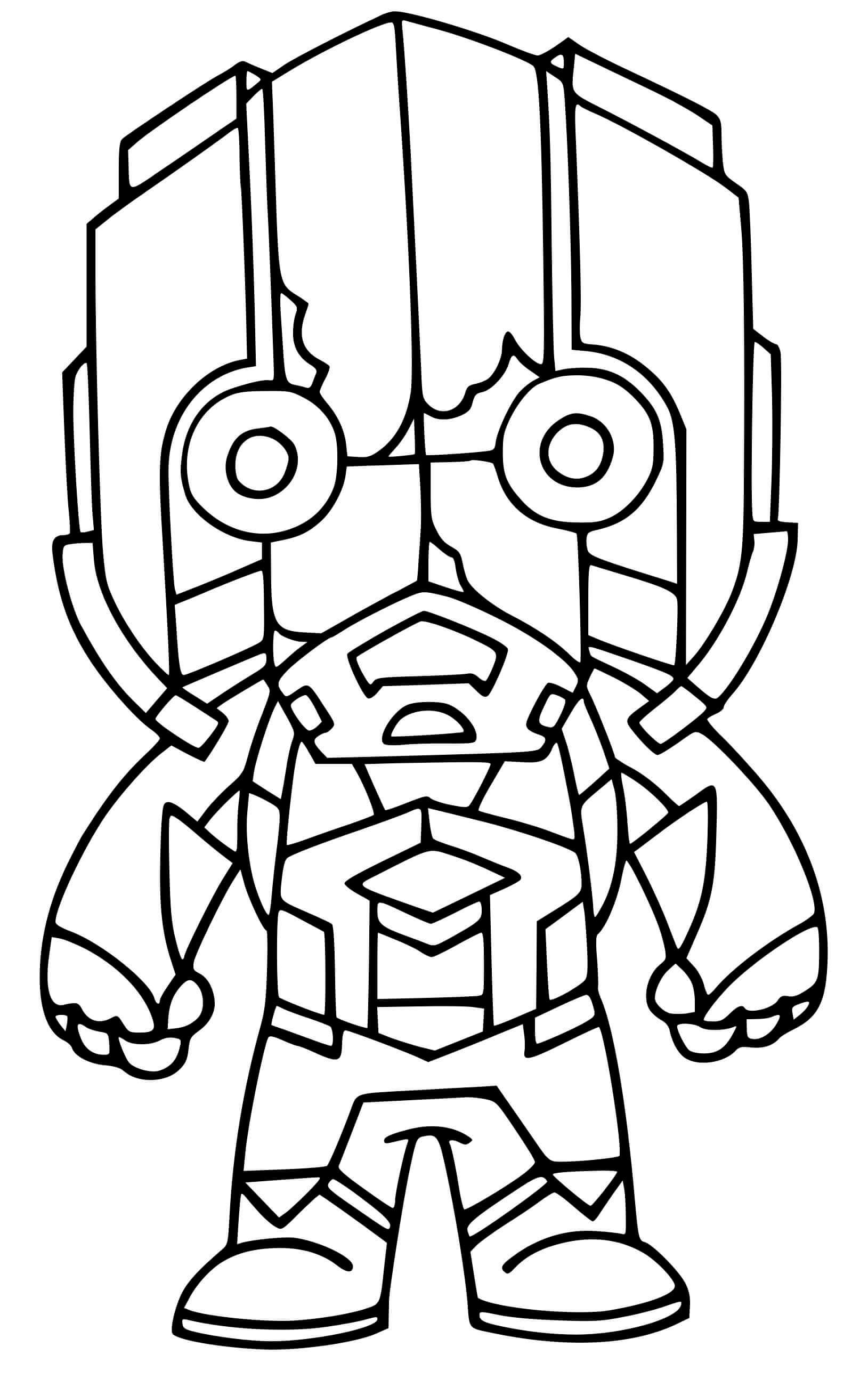 Coloriage Dark Vertex Fortnite Skin - Fortnite à imprimer