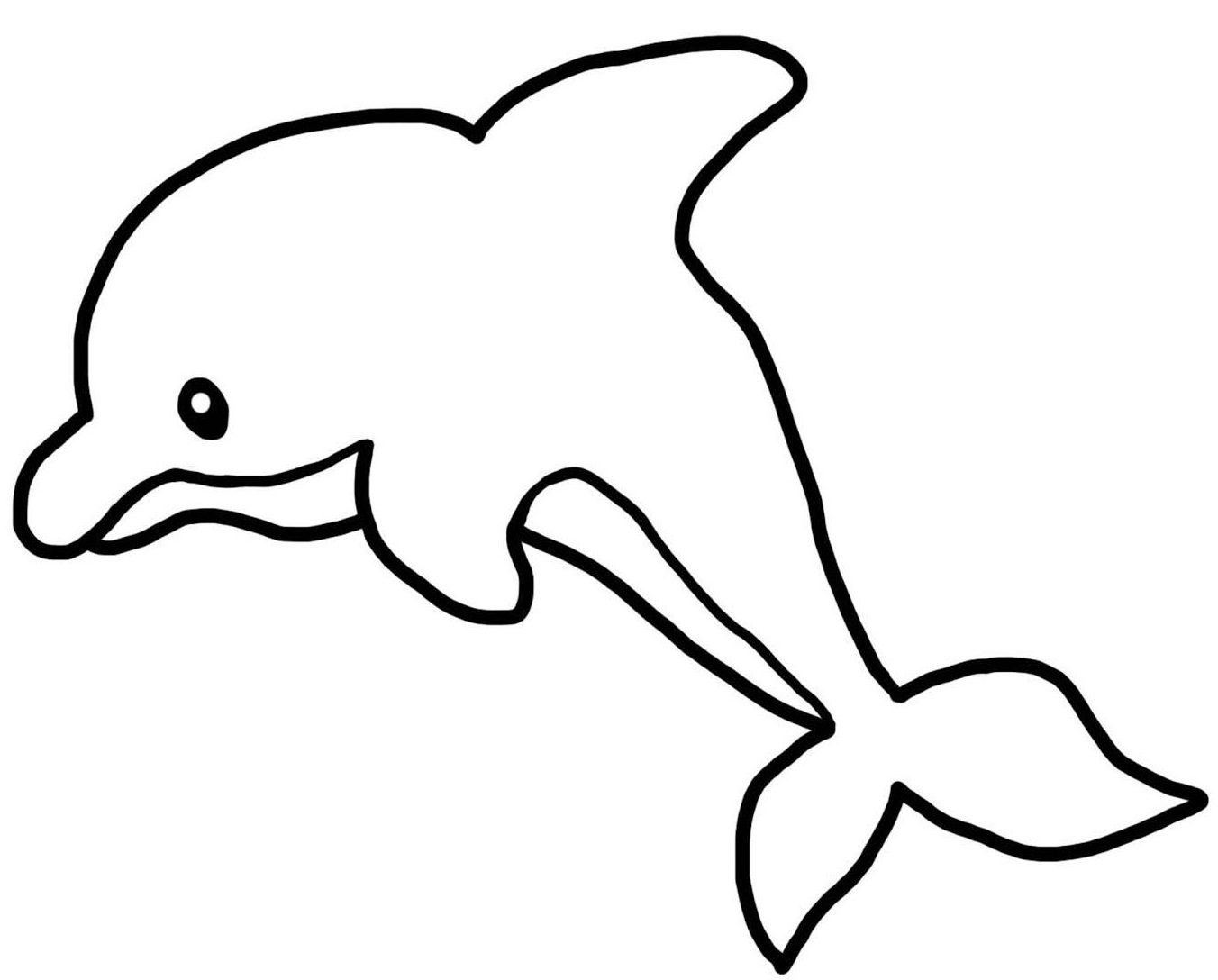 Coloriage Dauphin Maternelle - Dauphin à imprimer