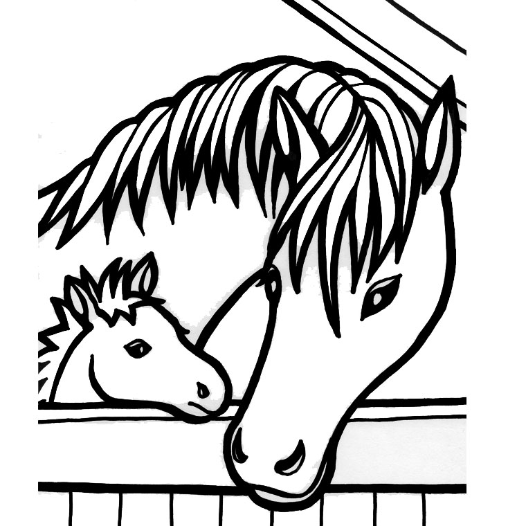 Coloriage De Chevaux - Cheval à imprimer