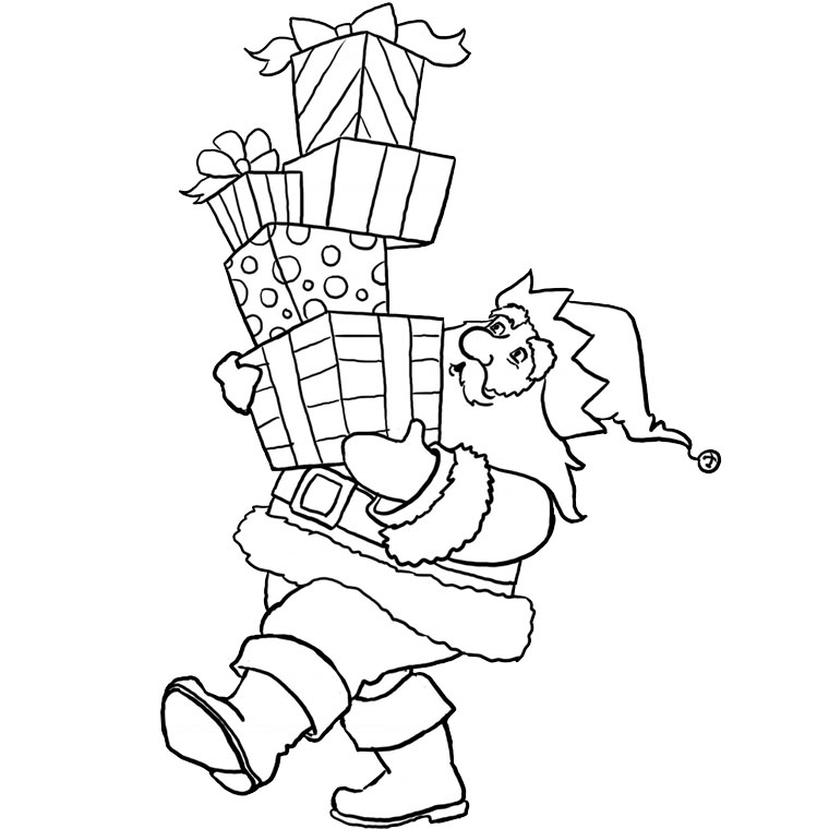 Coloriage De Noël Et De Père Noël - Noël à imprimer