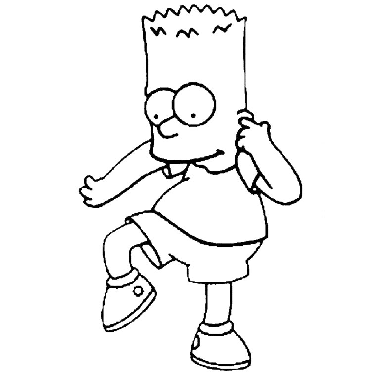 Coloriage De Noël Les Simpson - Noël à imprimer