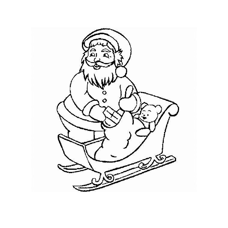 Coloriage De Noël Père Noël - Noël à imprimer