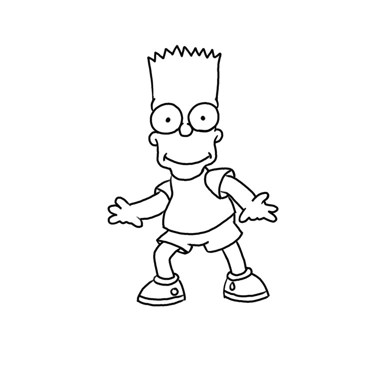 Coloriage De Noël Simpson - Noël à imprimer