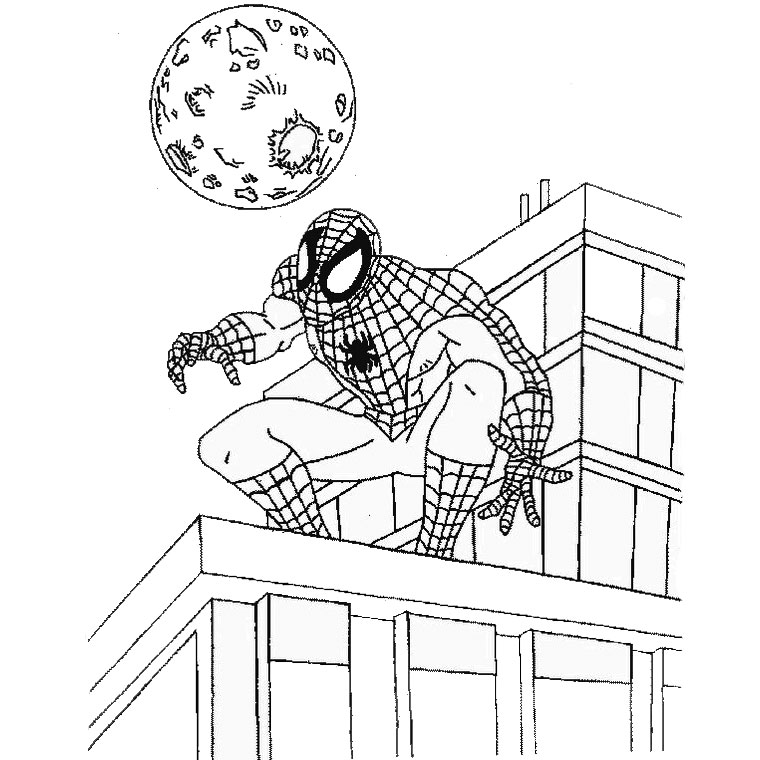 Coloriage De Noël Spiderman - Noël à imprimer
