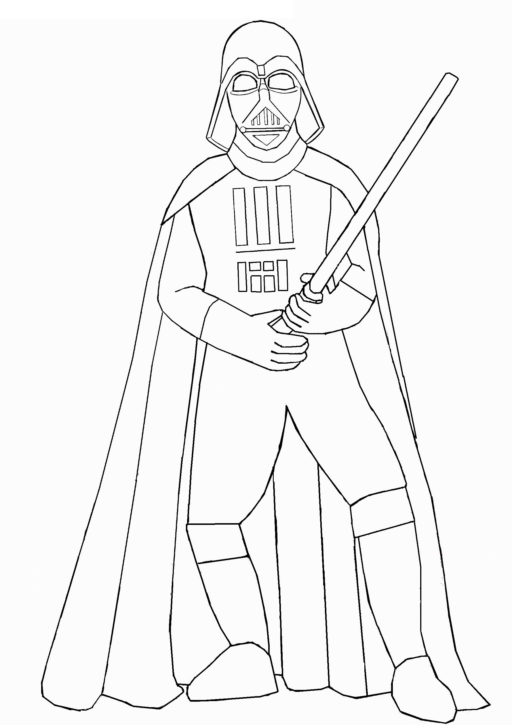 Coloriage Desin Dark Vador - Star wars à imprimer