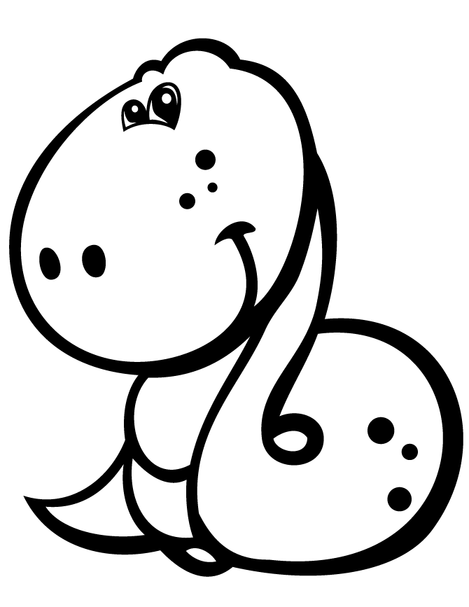 Coloriage Bébé Serpent Facile - Dessin à imprimer