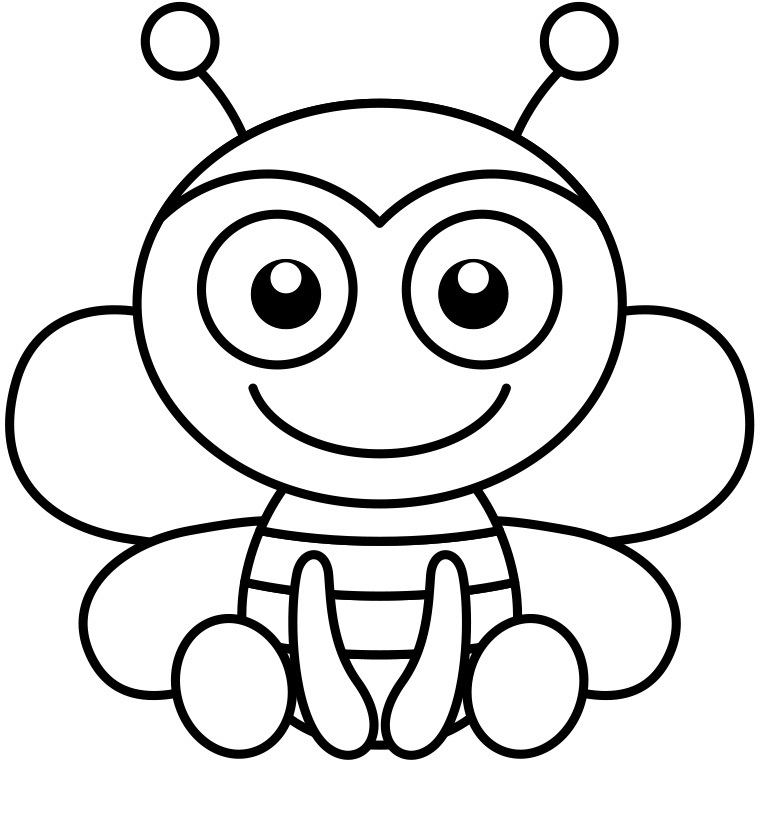 Coloriage Dessin Abeille - Dessin à imprimer